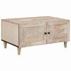 vidaXL Table basse Blanc 80 x 54 x 40 cm Bois d'ing&eacute;nierie