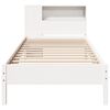 vidaXL Lit bibliothèque sans matelas blanc 100x200 cm bois pin massif