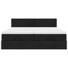 VidaXL Cadre de lit ottoman avec matelas noir 160x200 cm tissu