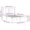 vidaXL Cadre de lit sans matelas blanc 120x190 cm bois massif