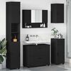 vidaXL Ensemble de mobilier de salle de bain avec tiroir 5 pcs Noir