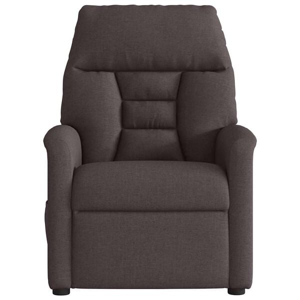 vidaXL Fauteuil de massage inclinable Marron foncé Tissu