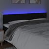 vidaXL T&ecirc;te de lit &agrave; LED Noir 180x5x78/88 cm Tissu