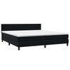 vidaXL Sommier &agrave; lattes de lit avec matelas noir 180x210 cm velours