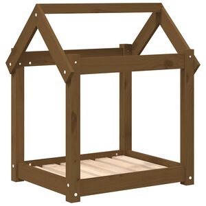vidaXL Lit pour chien Marron miel 61x50x70 cm Bois de pin solide