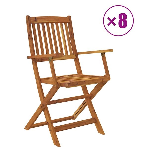 vidaXL Ensemble &agrave; manger de jardin pliable 9 pcs bois d'acacia solide