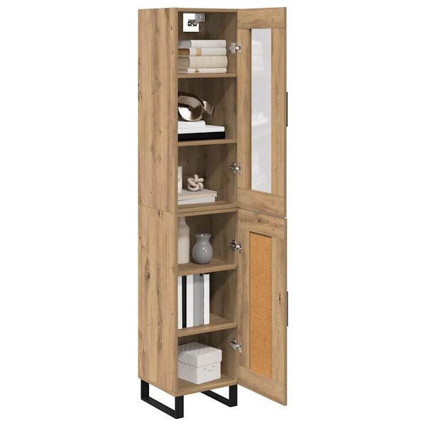 vidaXL Haut Armoire Ch&ecirc;ne artisanal 34,5 x 34 x 180 cm
