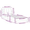 vidaXL Cadre de lit sans matelas Zadar gris 100x200 cm similicuir