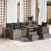 vidaXL Ensemble de canapé de jardin 10 pcs Gris polyrotin