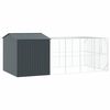 vidaXL Cage pour oiseaux Anthracite 635 x 304 x 247 cm Acier galvanis&eacute;