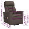 vidaXL Fauteuil de massage Gris foncé Tissu microfibre
