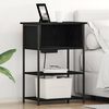 vidaXL Cabinet de chevet Ch&ecirc;ne noir 55 x 31 x 76 cm Bois d'ing&eacute;nierie