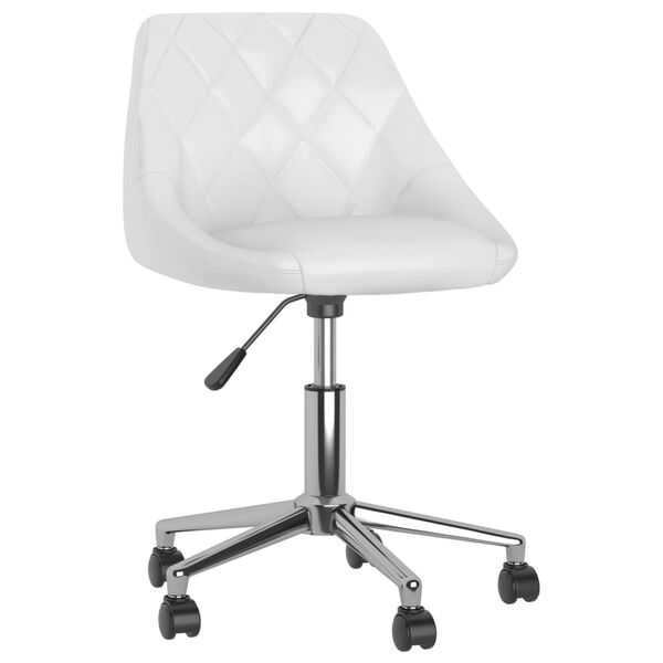 vidaXL Chaises pivotantes &agrave; manger lot de 6 blanc similicuir