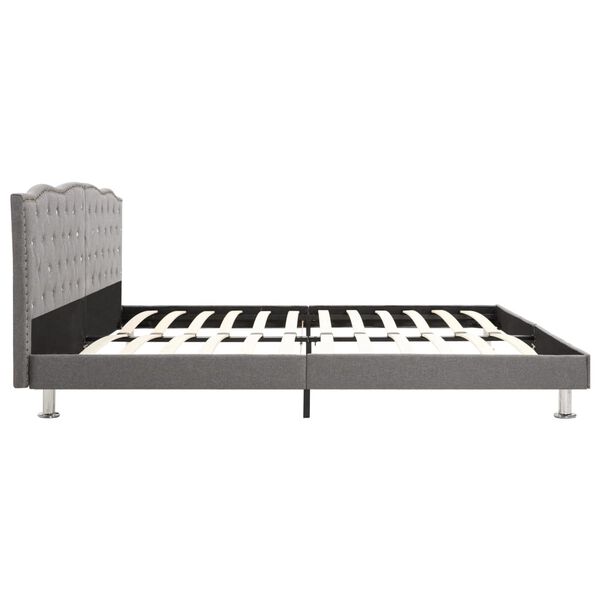 vidaXL Lit avec matelas Gris clair Tissu 180x200 cm