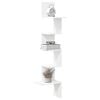 vidaXL &Eacute;tag&egrave;re d'angle murale blanc 32x32x127,5 cm bois d'ing&eacute;nierie