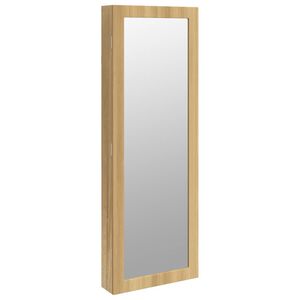 vidaXL Armoire &agrave; bijoux avec miroir et &eacute;clairage LED mural