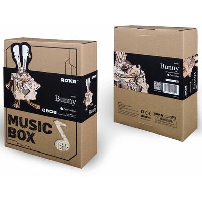 Robotime Kit de maquette de boîte à musique Steampunk Bunny