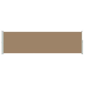 vidaXL Store lat&eacute;ral r&eacute;tractable Taupe 500 x 117 cm Polyester