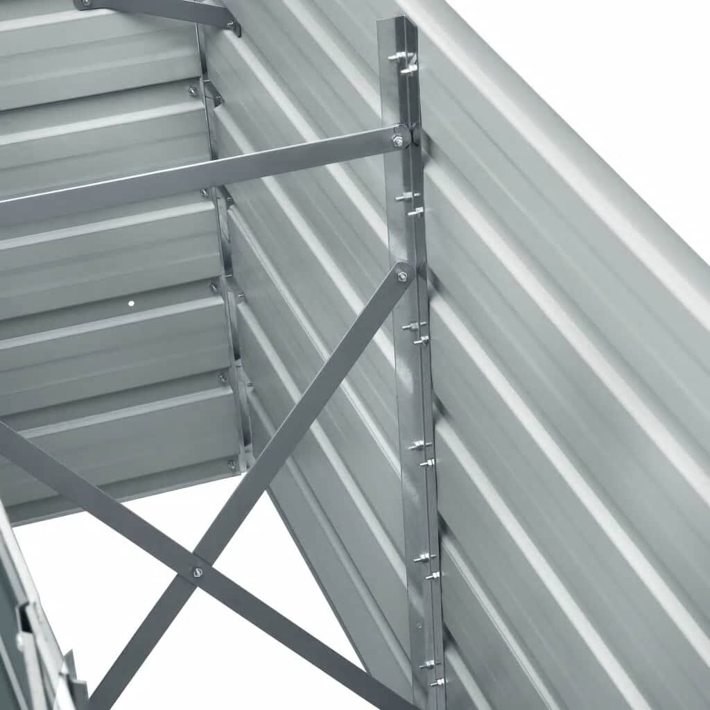 Lit Surélevé Jardin Acier Galvanisé - 100x100x36 Cm - Couleur Anthracite - Pour Terrasse, Balcon - 6