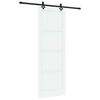 vidaXL Porte coulissante Blanc et noir 83 x 232 cm Bois de pin massif