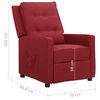 vidaXL Fauteuil Rouge bordeaux Tissu