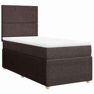vidaXL Sommier &agrave; lattes de lit avec matelas Marron fonc&eacute; 80x200 cm