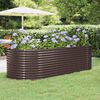 vidaXL Lit surélevé de jardin Acier galvanisé marron