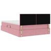 vidaXL Lit de Rangement avec matelas Rose 140 x 200 cm Velours