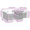 vidaXL Salon de jardin avec coussins 7 pcs beige résine tressée acacia