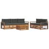vidaXL Ensemble de canap&eacute;s d'ext&eacute;rieur 6 pc Naturel et Anthracite