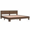 vidaXL Cadre de lit sans matelas ch&ecirc;ne marron 200x200 cm