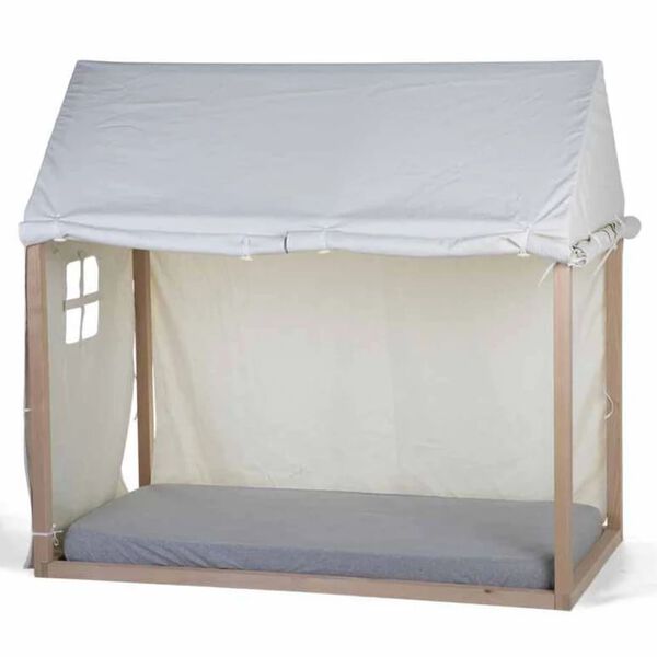 CHILDHOME Housse de cadre de lit maison 150x80x140 cm Blanc
