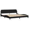 vidaXL Cadre de lit Viana sans matelas noir 200x200 cm similicuir
