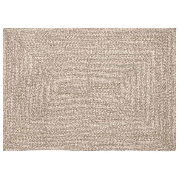 vidaXL Tapis de surface Naturel et Blanc 120 x 170 cm Jute