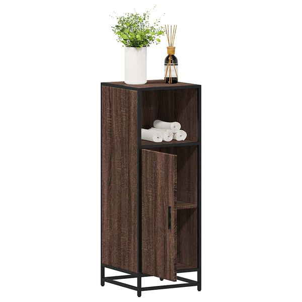 vidaXL Armoire de bain ch&ecirc;ne marron 35x37,5x100 cm bois d'ing&eacute;nierie