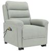 vidaXL Fauteuil de massage Gris clair Velours