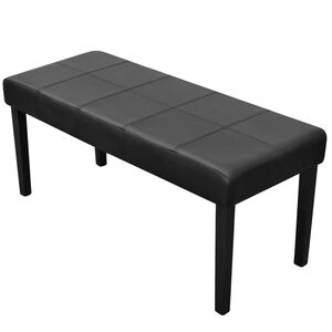 vidaXL Banc en cuir synth&eacute;tique de haute qualit&eacute; Noir