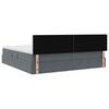 vidaXL Lit de Rangement avec matelas Gris fonc&eacute; 200 x 200 cm Velours