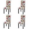 vidaXL Chaises &agrave; manger lot de 4 multicolore tissu