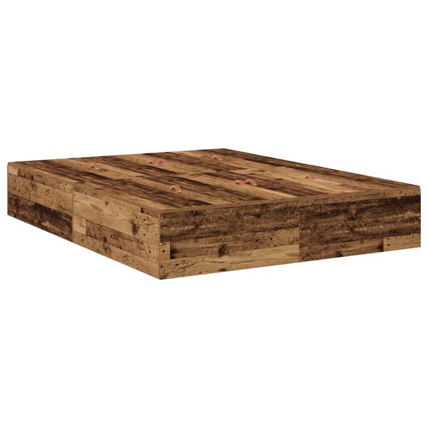 vidaXL Cadre de lit avec rangement avec tiroir Bois Ancien 150 cm
