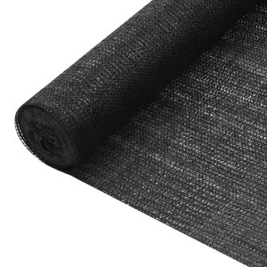 vidaXL Filet brise-vue Noir 1x25 m PEHD 75 g/m&sup2;