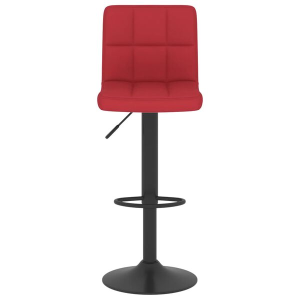 vidaXL Tabourets de bar lot de 2 rouge bordeaux tissu