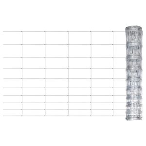 vidaXL Cl&ocirc;ture de jardin Acier galvanis&eacute; 50x1,5 m Argent&eacute;