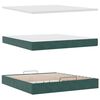 VidaXL Cadre de lit ottoman avec matelas vert foncé 180x200cm velours
