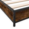 vidaXL Cadre de lit sans matelas ch&ecirc;ne fum&eacute; 75x190 cm