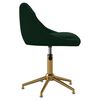 vidaXL Chaise pivotante de salle &agrave; manger Vert fonc&eacute; Velours