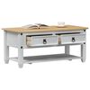 vidaXL Table basse avec tiroir Blanc 100 x 48 x 45 cm Pin massif