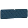 vidaXL Coussin de t&ecirc;te de lit bleu 160 cm velours