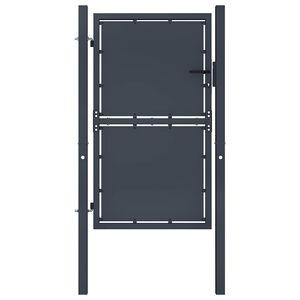 vidaXL Portail de jardin en acier 100x150 cm anthracite