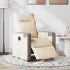 vidaXL Fauteuil inclinable &eacute;lectrique Cr&egrave;me Tissu